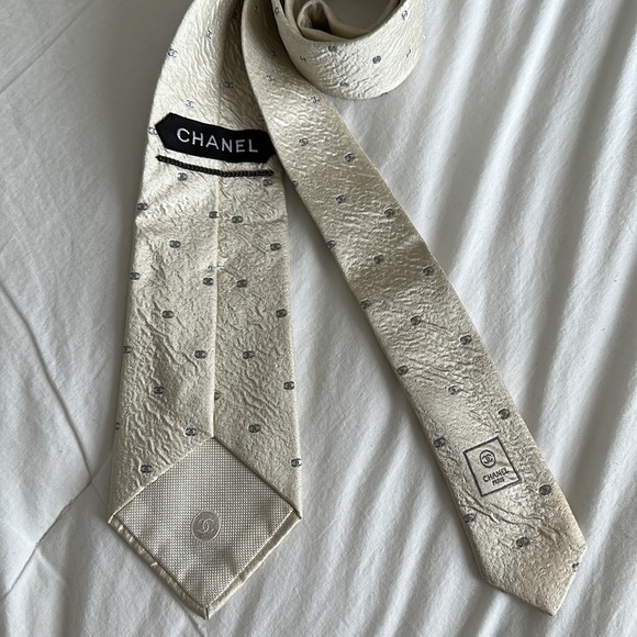 Chanel ecru men’s tie - Picture 3 of 10